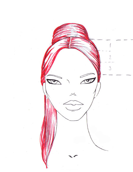 450x582 How To Draw The Face I Draw Fashion - Model Face Sketch