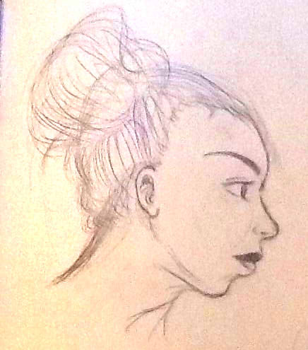 436x495 Live Model Face Sketch By Will612612 - Model Face Sketch