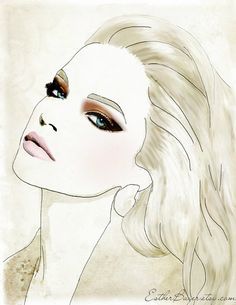 236x305 Professional High Fashion Model Face Sketches - Model Face Sketch