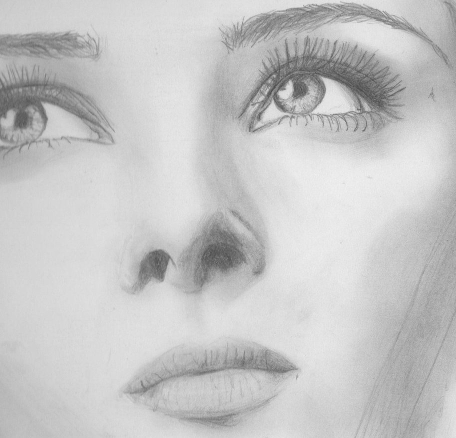 Model Face Sketch at PaintingValley.com | Explore collection of Model ...