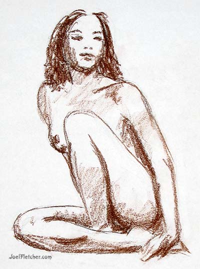 400x539 Sketching And Painting From The Live Model - Model Figure Sketch