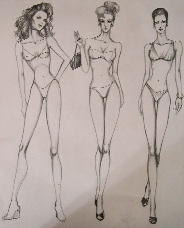 645x800 Full Figure Sketch For Class By Die Chan - Model Figure Sketch