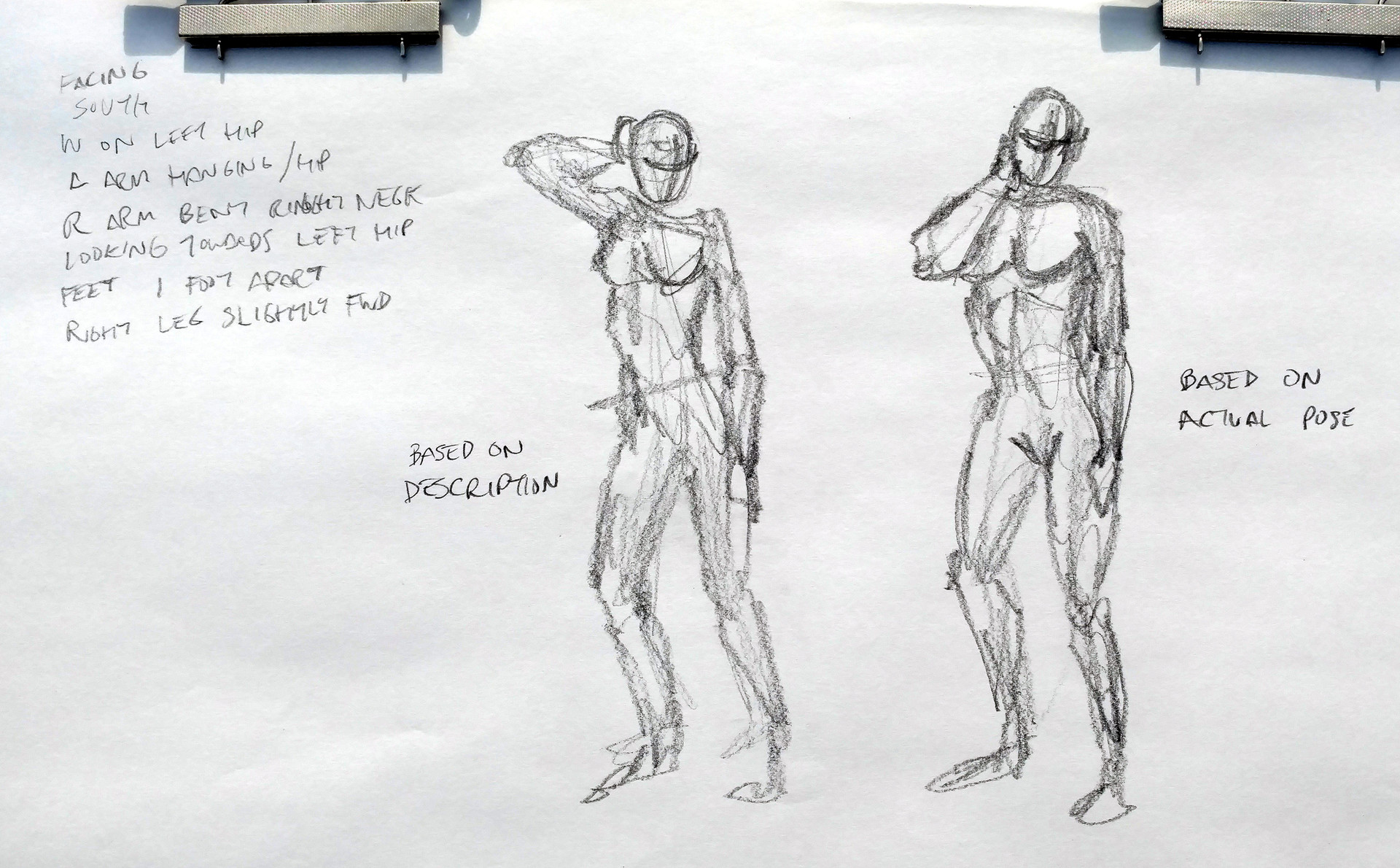 1920x1190 Artstation - Model Pose Sketch