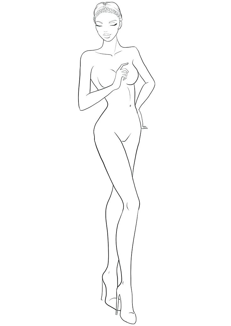 736x1040 Model Sketch Template Best Of Free Figure For Fashion Templates - Model Sketch Template