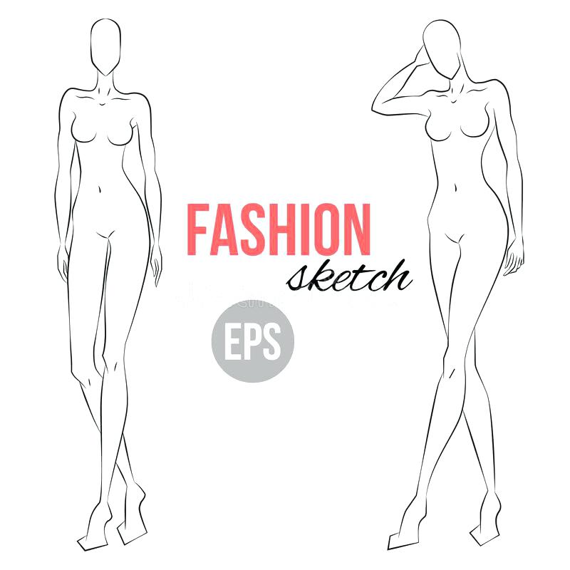 800x800 Model Sketch Template Download Figure Sketch Different Poses - Model Sketch Template