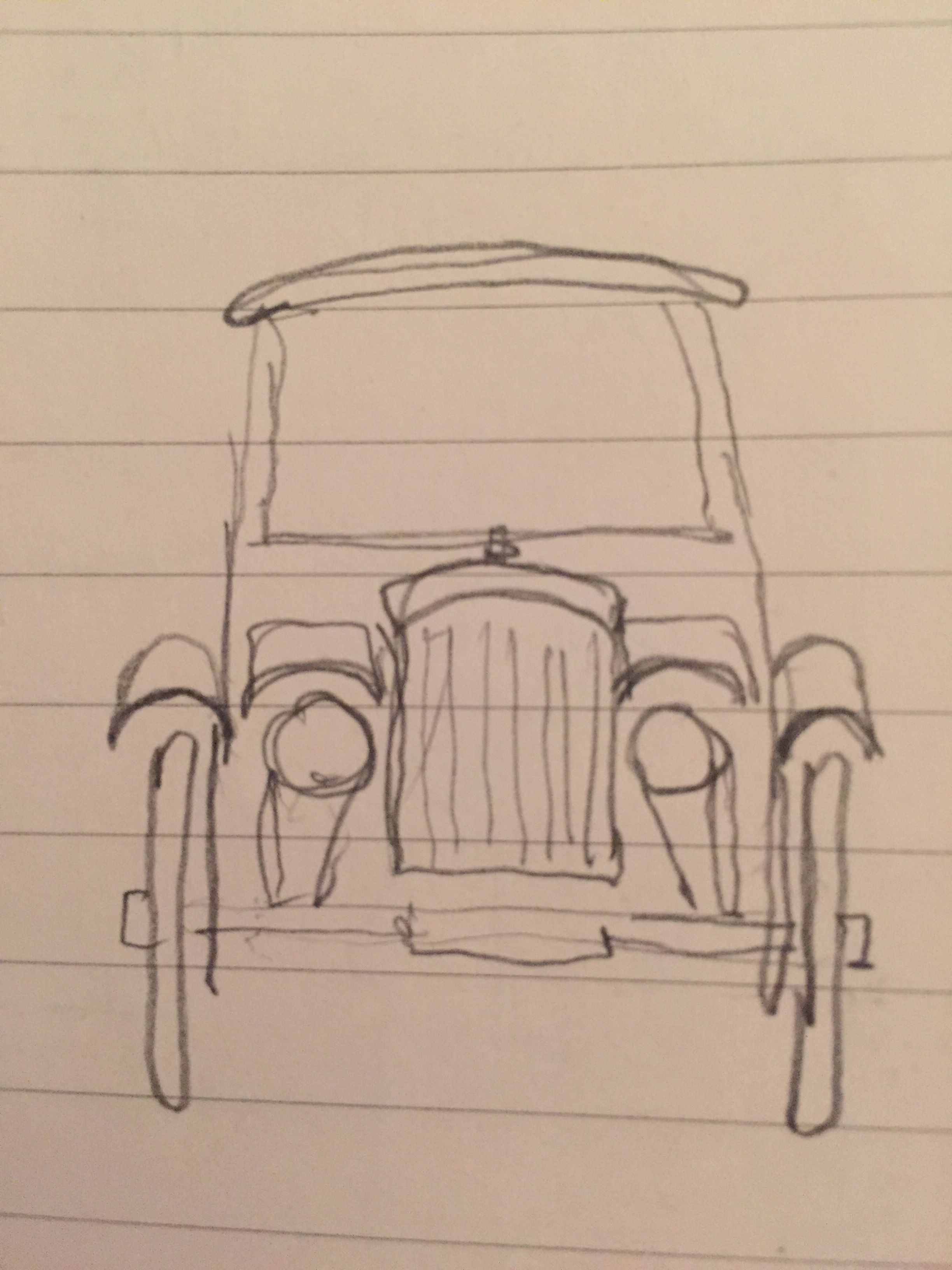 2448x3264 Sketch Grill Of Model T John Workley Sketches Of Architecture - Model T Sketch