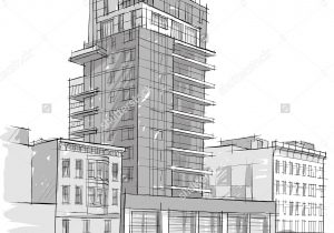 300x210 Building Drawing Sketch Modern Building Sketch Architectural - Modern Building Sketch