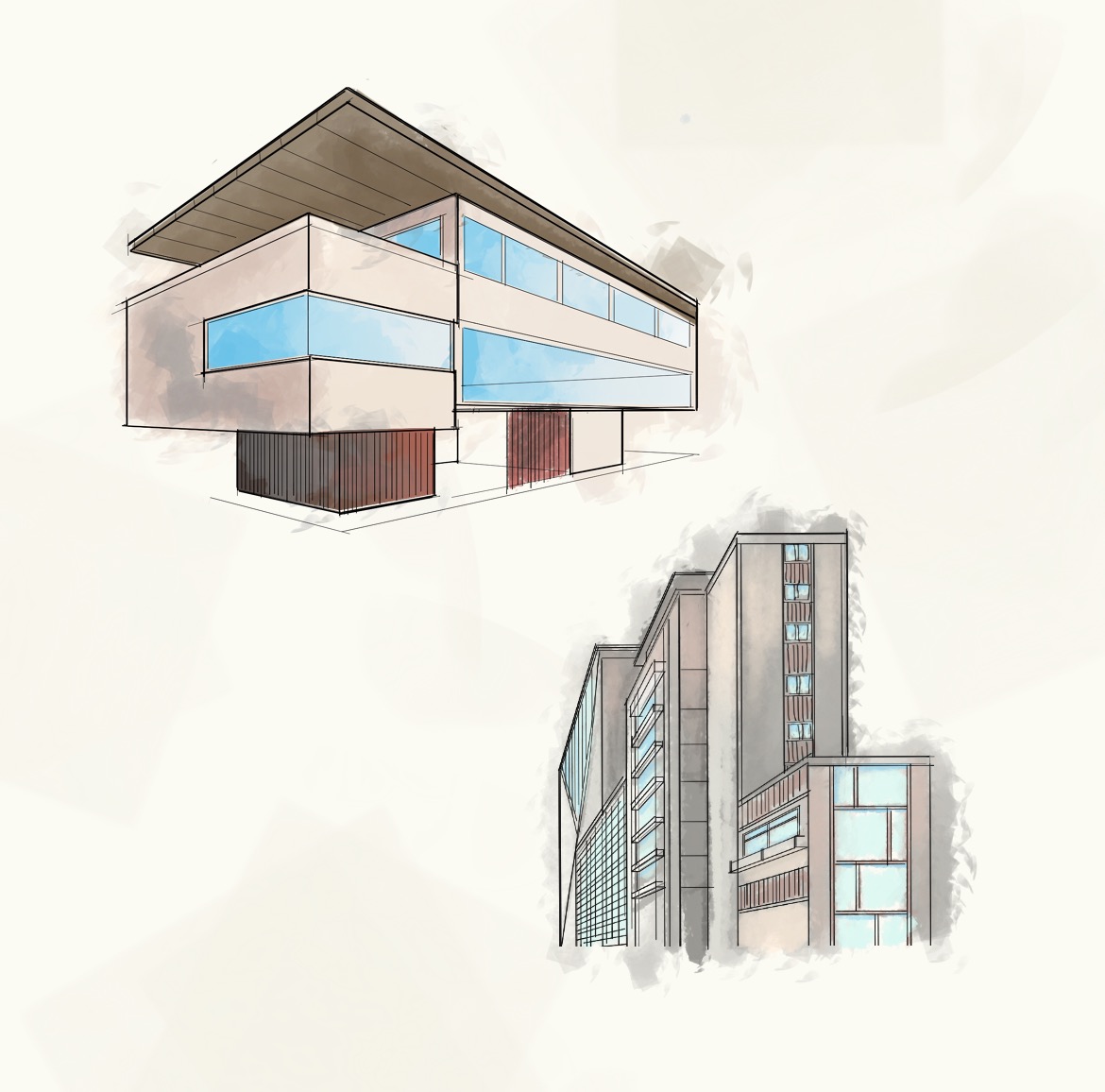 1170x1156 How To Draw Architectural Street Scenes - Modern Building Sketch