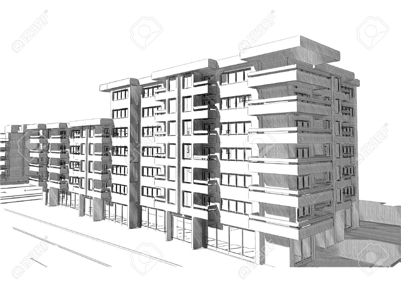 1300x974 Sketch Drawings Of Buildings Sketch Idea, Drawing Of Modern - Modern Building Sketch