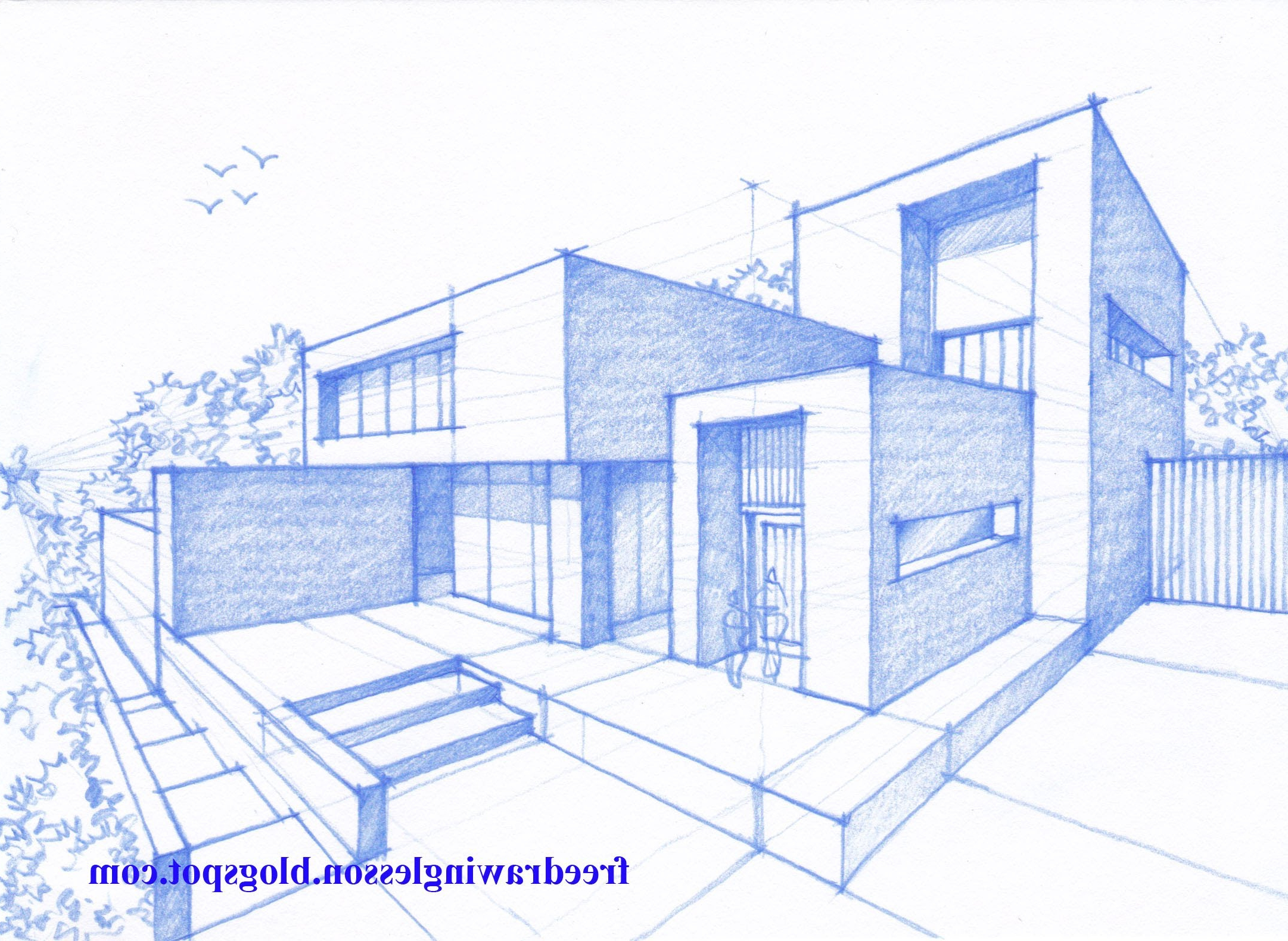  Modern House Sketch at PaintingValley com Explore 