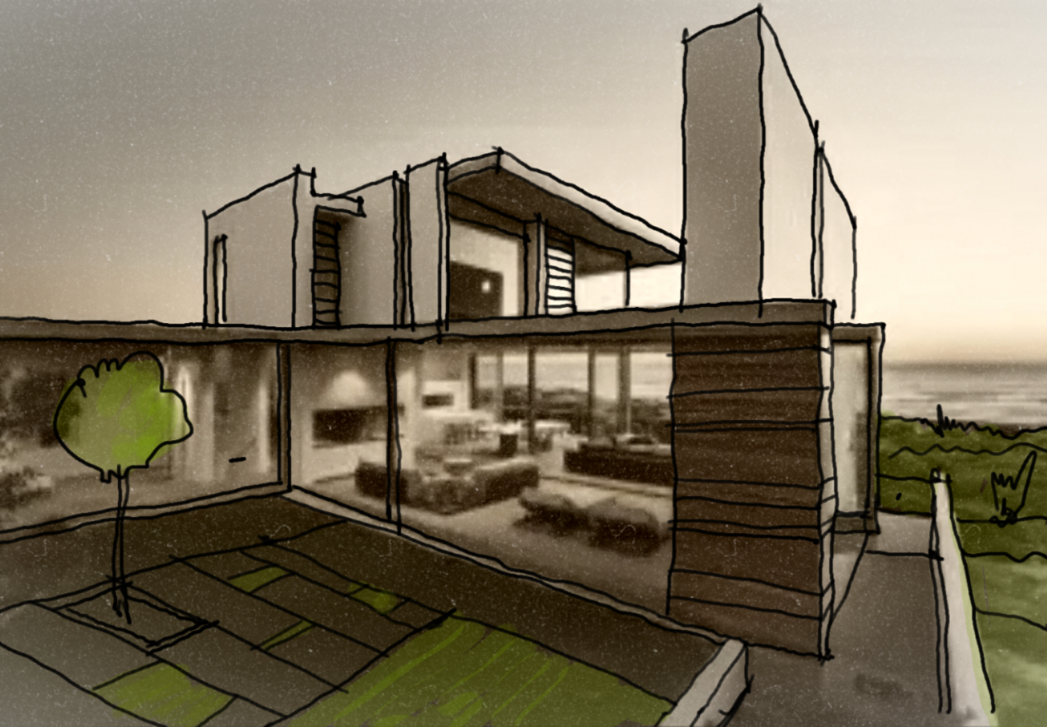 Modern House Sketch At Paintingvalley Com Explore Collection Of Modern House Sketch