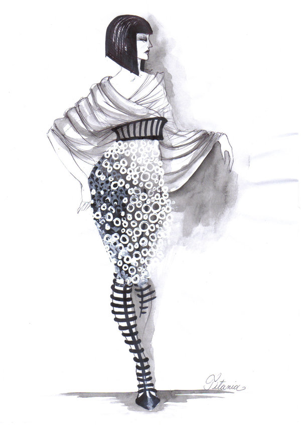 600x848 50 Amazing Fashion Sketches Art And Design - Modern Sketches