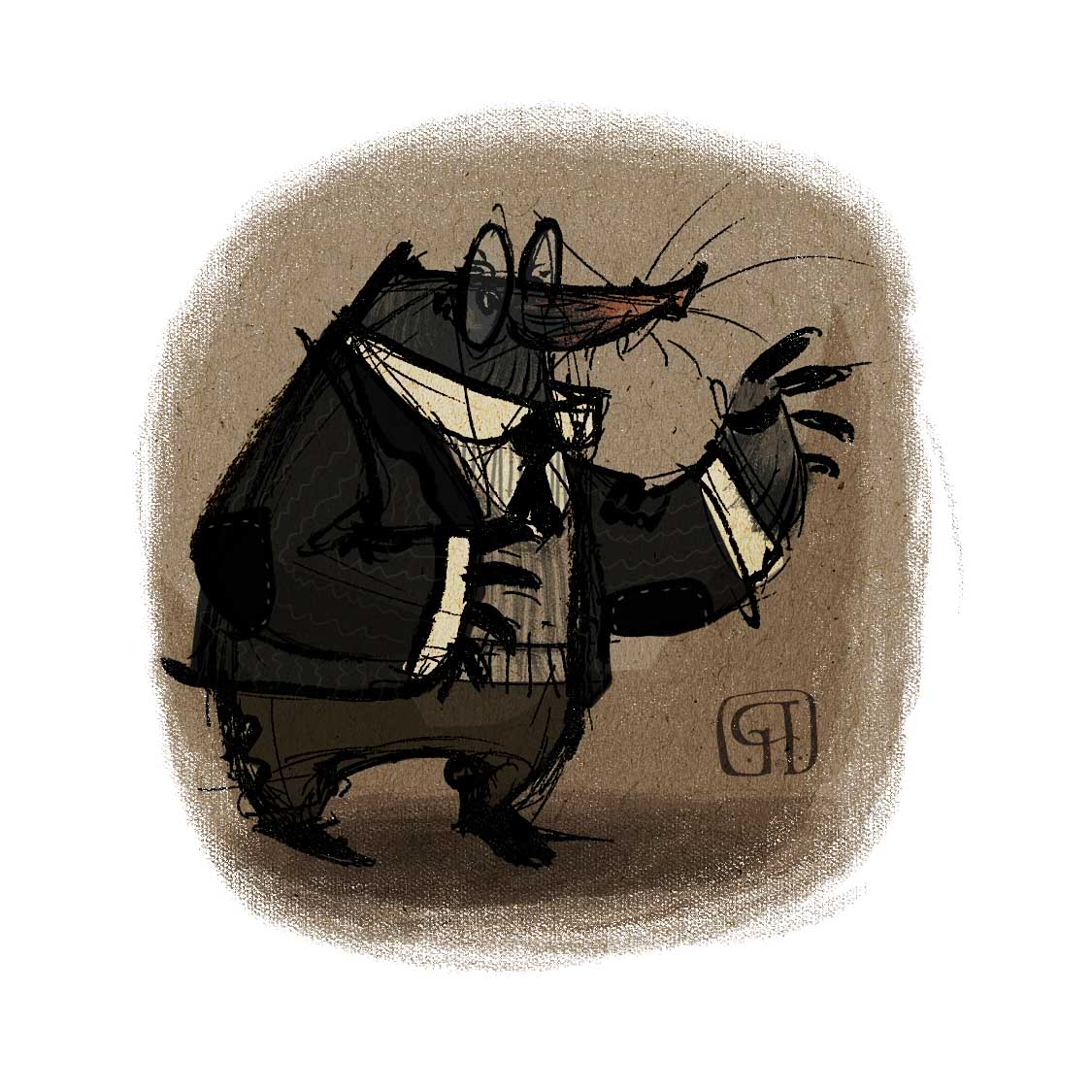 1125x1125 The Hermitage Mole Color Sketch - Mole Sketch