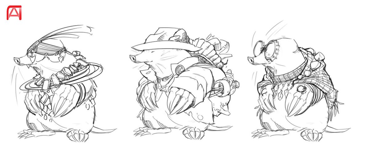 1200x533 On Twitter Sketches Of Moles In Various Styles - Mole Sketch
