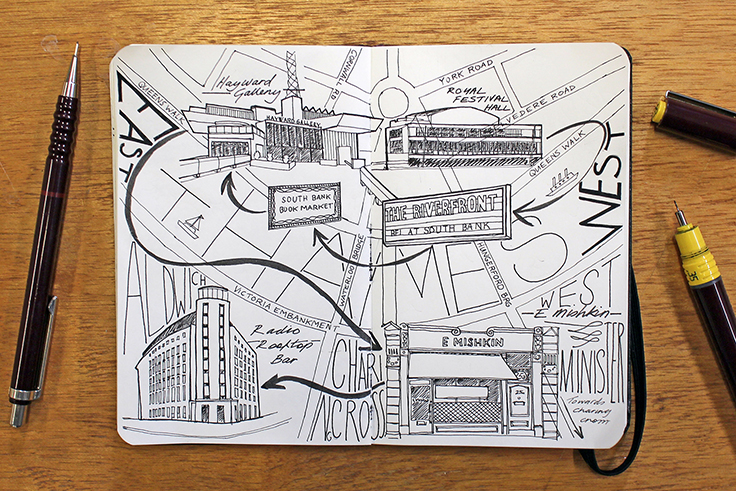 736x491 Moleskine Sketch Book Drawings - Moleskine Sketch