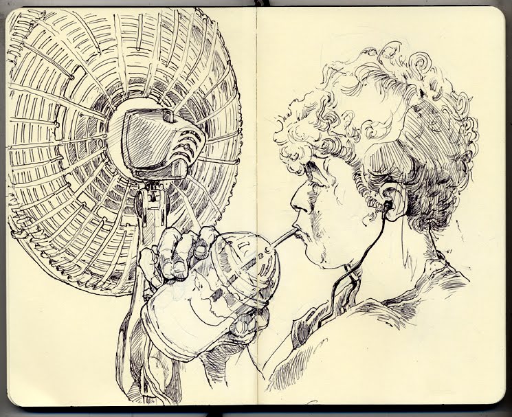 745x607 Welcome To The Halltoons Weblog A Few More Moleskine Sketches - Moleskine Sketch