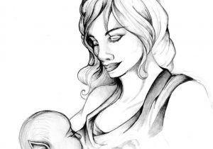 300x210 Pencil Painting Mom And Baby Pencil Sketches Of Mother And Child - Mom And Baby Sketch