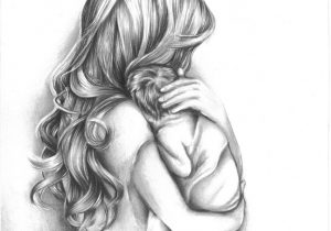 300x210 Child With His Mother Sketches Mother And Child Drawing Mother And - Mom And Baby Sketch