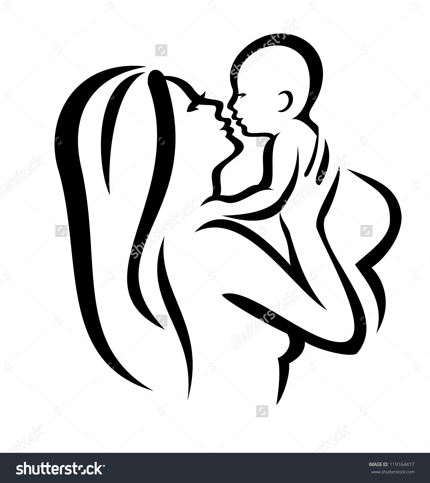 1426x1600 Mother And Child Sketch Images Mom Holding Baby Drawing At - Mom And Child Sketch