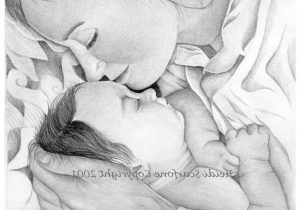 300x210 Pencil Drawings Of Babies With Mom Pencil Sketch Of Mother And - Mom And Child Sketch