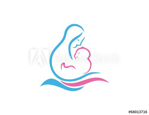 500x387 Baby Logo, Mom, Child, Kids, Mother, Woman, Sketch Beauty - Mom And Child Sketch
