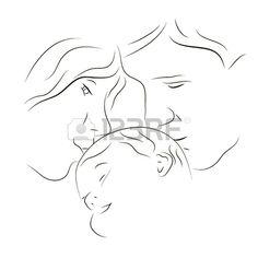 236x236 Mom And Baby Drawings Vector Of Mother And Baby Icon Woman - Mom Sketch