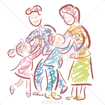 340x340 Stock Illustration Of Sketch Illustration Of Dad And Mom Hugging - Mom Sketch Images