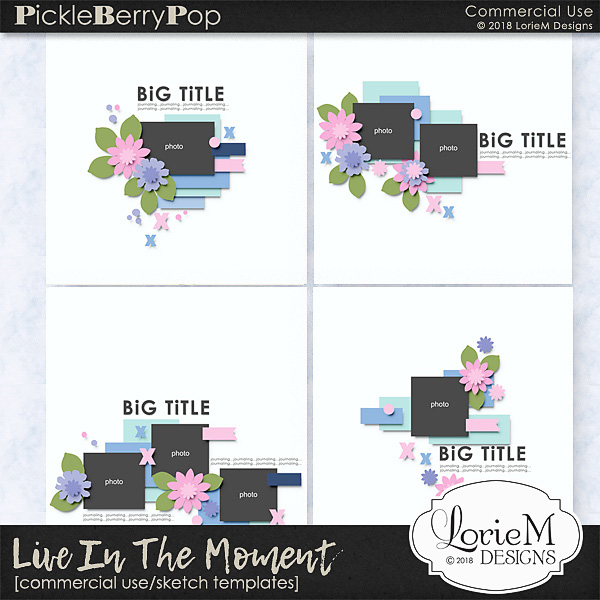 600x600 Pickleberrypop Templates Live In The Moment Sketch Templates - Moment Sketch