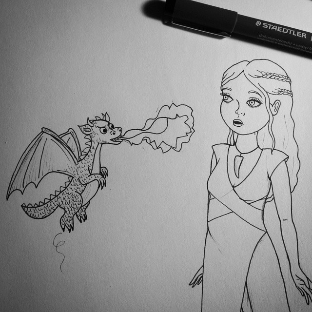 640x640 The Mommy Of Rebel Dragons. Just A Quick Drawing I Made In A - Moment Sketch
