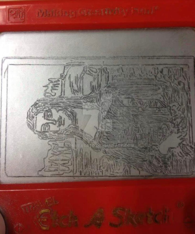 817x978 Mona Lisa Etch N Sketch By Ayameasato - Mona Lisa Etch A Sketch