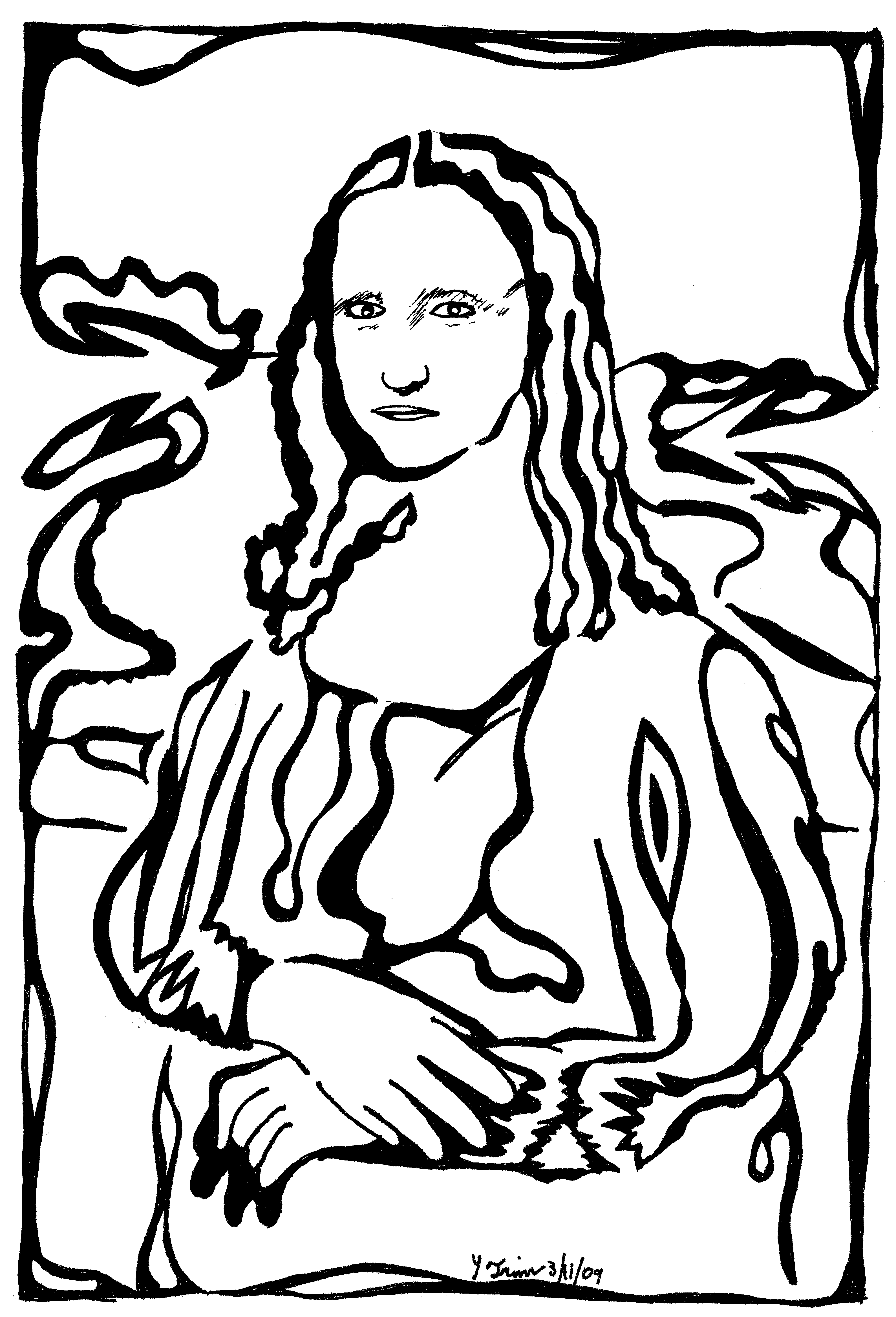 3178x4670 Mona Lisa Clipart Pencil Sketch - Mona Lisa Sketch