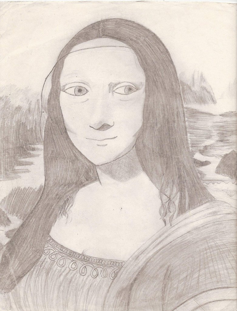 781x1024 Mona Lisa Sketch By Bluefang177 - Mona Lisa Sketch
