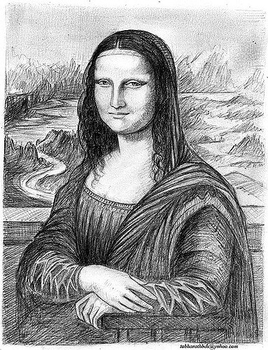 Mona Lisa Sketch at PaintingValley.com | Explore collection of Mona ...