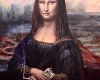 340x270 Davinch A Sketch Leonardo Da Vinci Sketches The Mona Lisa On A Etsy - Mona Lisa Sketch
