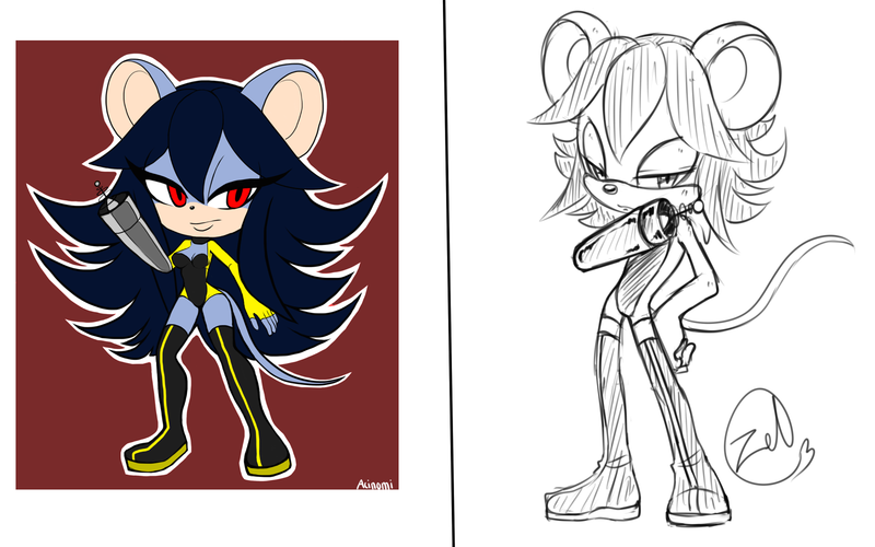 800x500 Mona Gender Bender Commission Sketch By Zeldaprincessgirl100 On - Mona Sketch