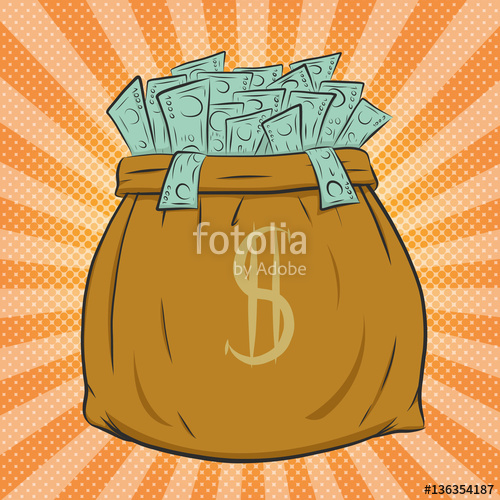 500x500 Money Bag Vector On White Background.money Bag Sketch By Hand - Money Bag Sketch
