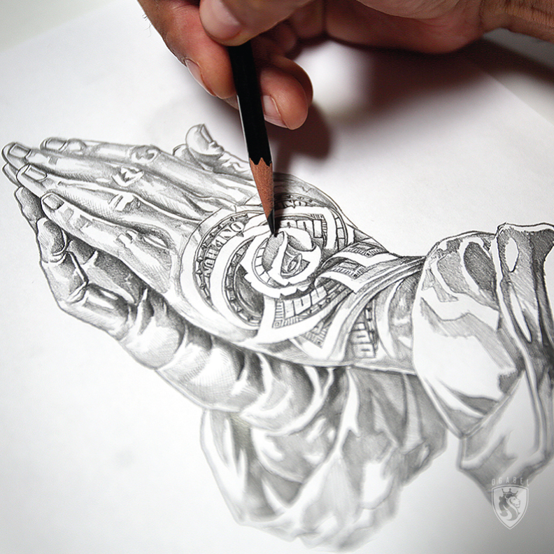 792x792 Money Rose Hands From Sketch To Final Art - Money Sketch