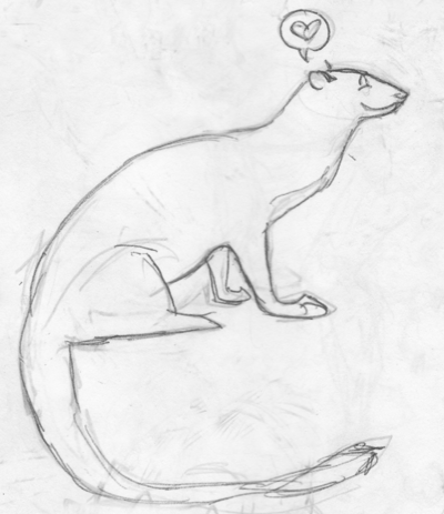 400x463 Mongoose Drawing - Mongoose Sketch