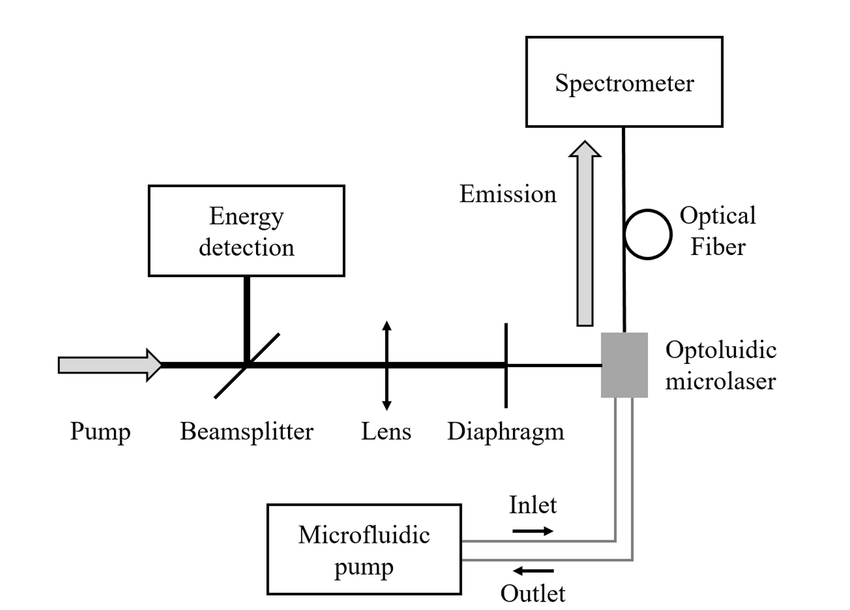 850x610 Sketch Of The Experimental Set Up Used To Monitor The Optofluidic - Monitor Sketch