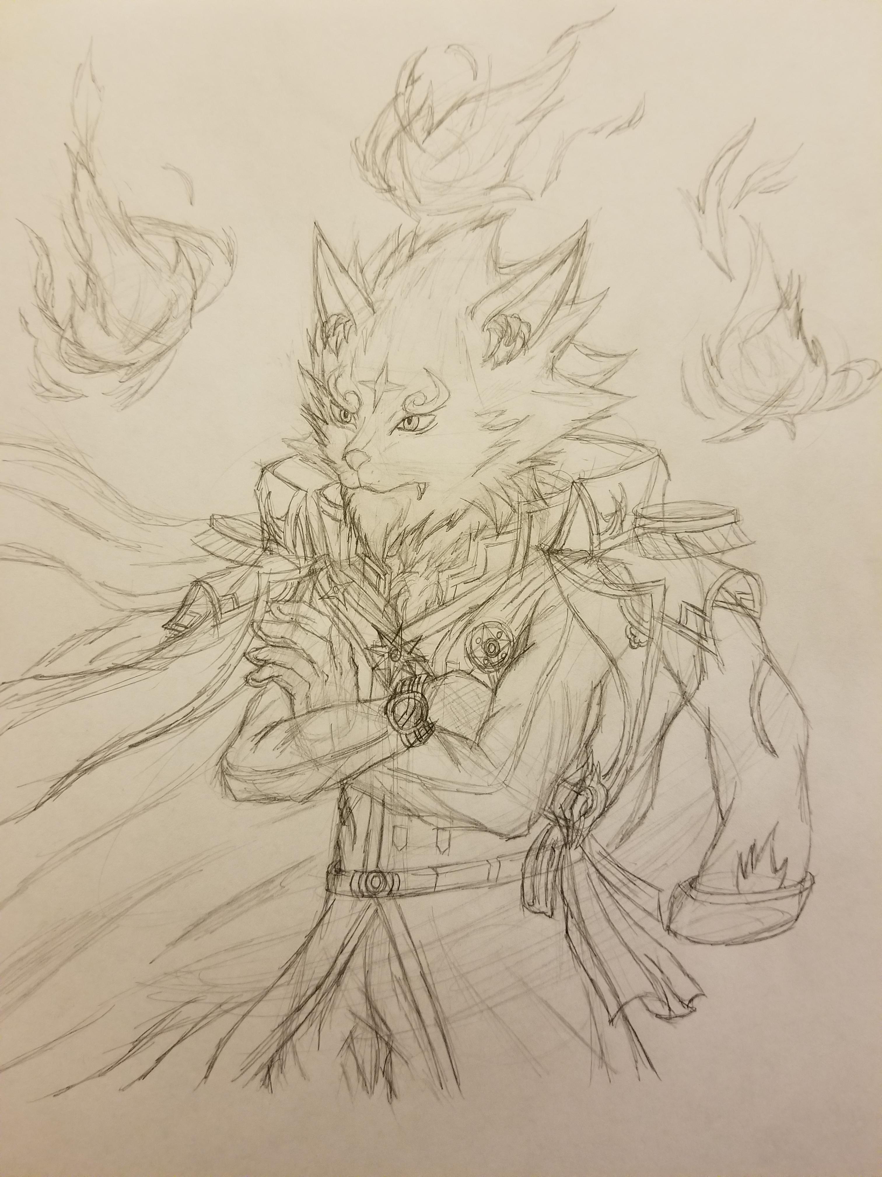 3024x4032 Kumar(Or Whichever Beast Monk) Sketch Summonerswar - Monk Sketch