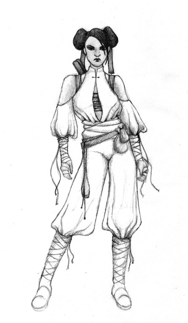 600x1028 Monk Sketch 1 By Wonderlandart Dungeons And Dragons - Monk Sketch