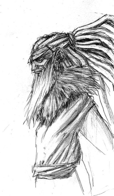 400x687 Monk Sketch By Jamjiggy123 - Monk Sketch