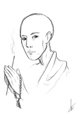 319x466 Random Sketch Of A Monk Schtolz88 - Monk Sketch
