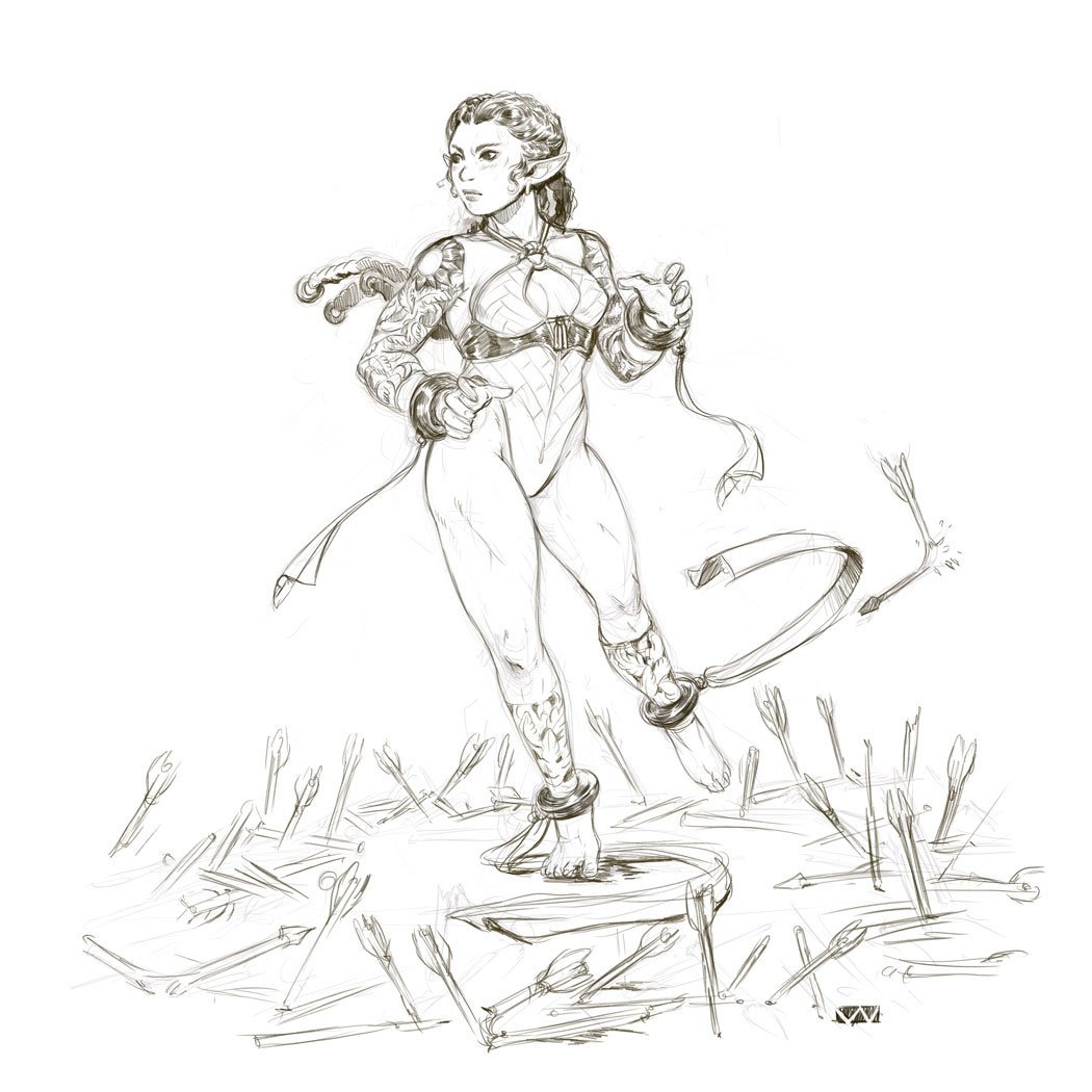 1050x1050 Stephen Wood On Twitter - Monk Sketch