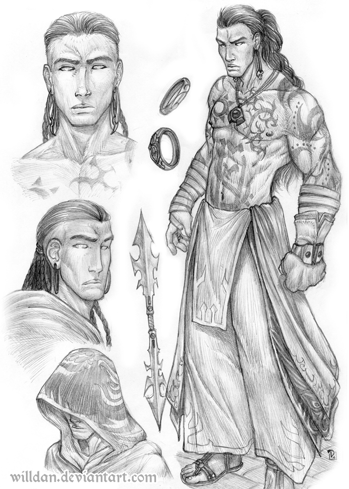700x981 Joshuan The Monk Sketch By Willdan - Monk Sketch