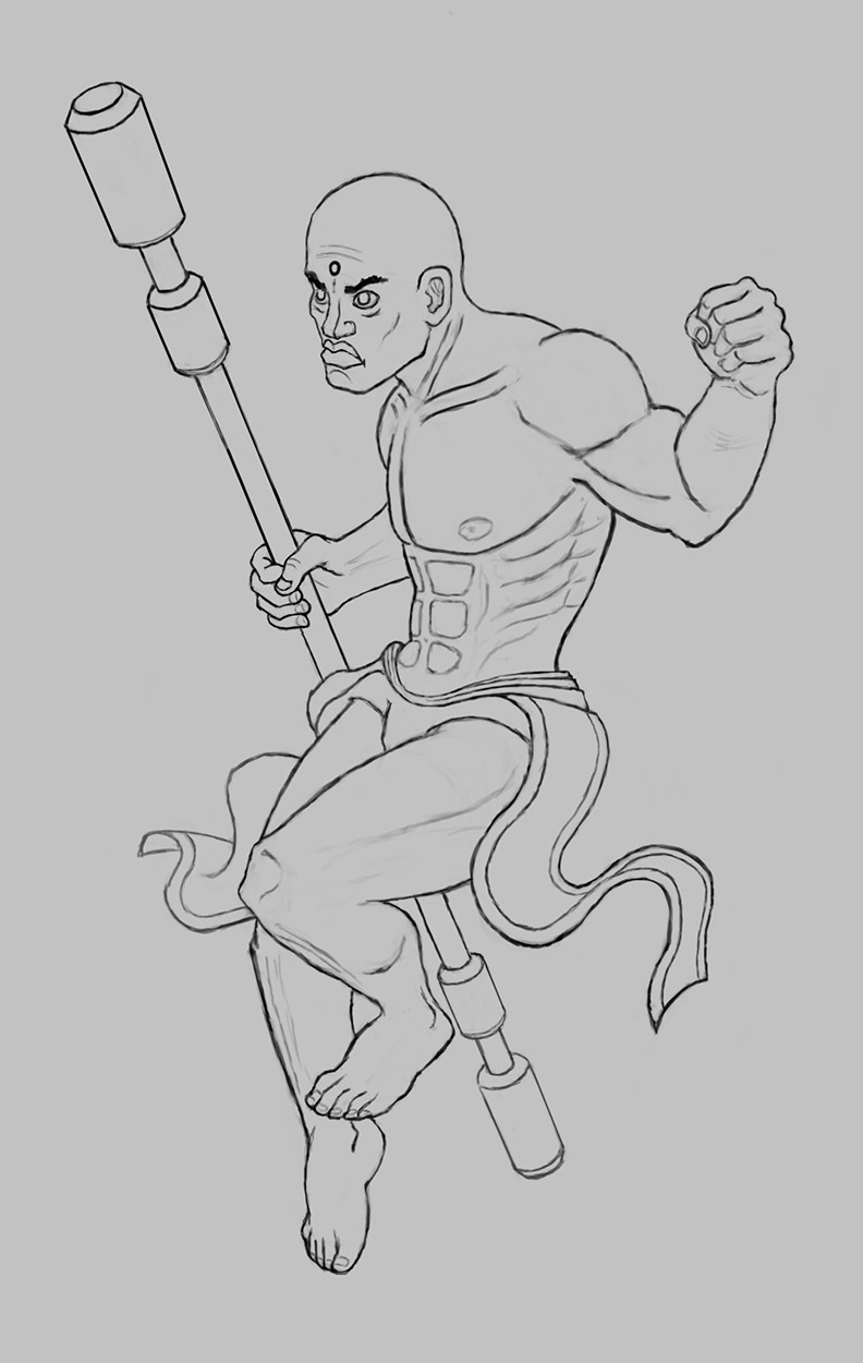 792x1250 Kamil Teczynski - Monk Sketch