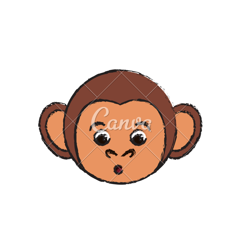 800x800 Monkey Cartoon Sketch - Monkey Cartoon Sketch