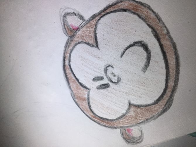 670x503 How To Draw A Cartoon Monkey Face 14 Steps (With Pictures) - Monkey Face Sketch