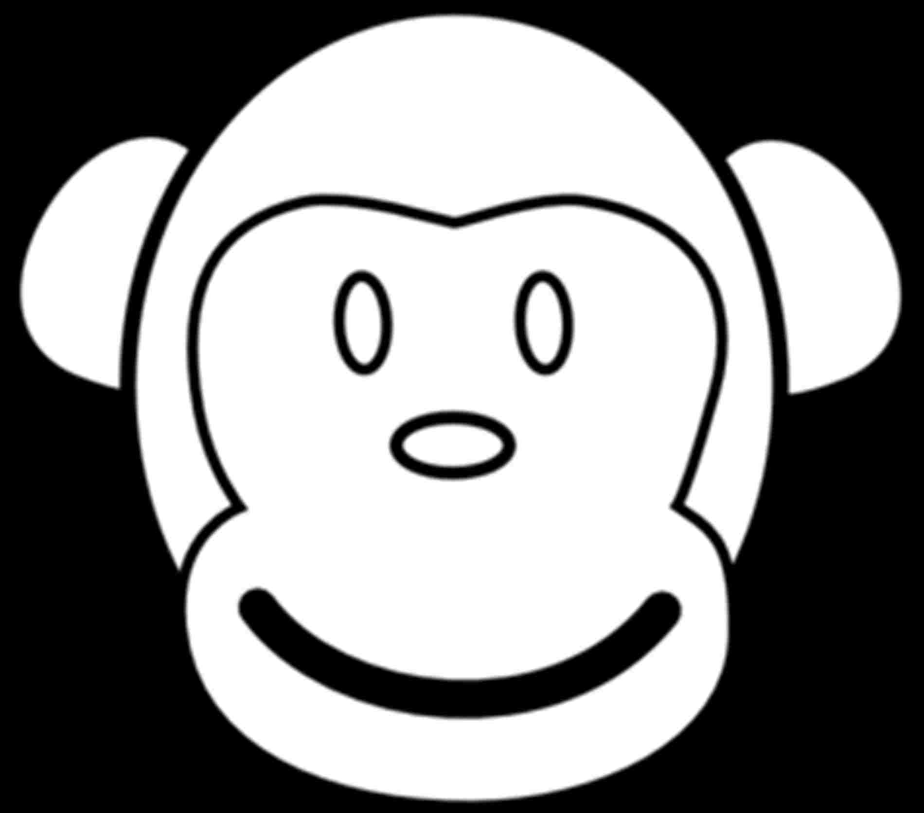1900x1672 Instructions Rhartheartycom Kids Drawing Monkey Face Go Ape - Monkey Face Sketch
