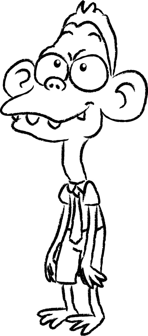 593x1348 Fleabag Monkeyface Sketch By Destrox71689 - Monkey Face Sketch